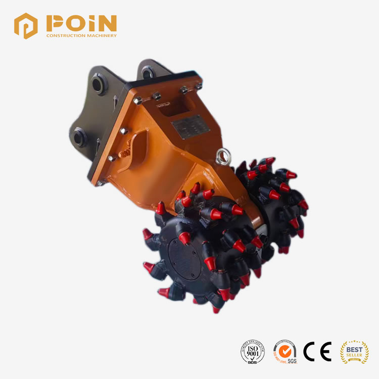 25-40T Excavator Horizontal / Transverse Drum Cutter sale - POIN