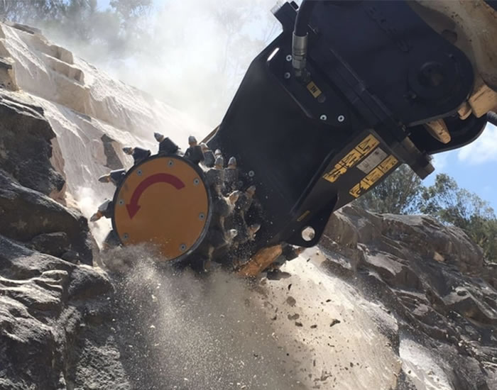 2.5-30T Excavator Longitudinal 360° Hydraulic Drum Cutter sale - POIN