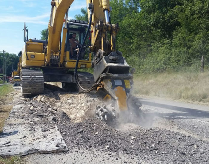 2.5-30T Excavator Longitudinal 360° Hydraulic Drum Cutter sale - POIN