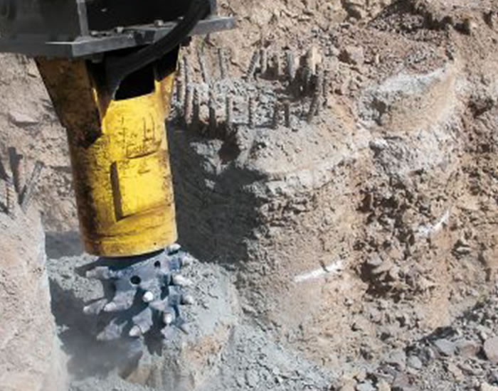 2.5-30T Excavator Longitudinal 360° Hydraulic Drum Cutter sale - POIN