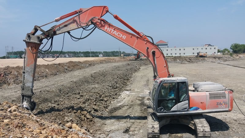 Mixing head and excavator